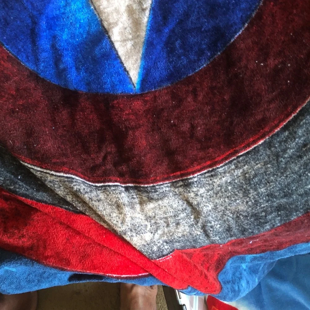 Graphic Red, White and Blue Vintage-Style Tee